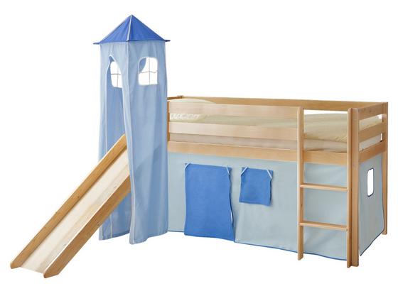 Spielbett Kasper 90x200 cm Hellblau - Dunkelblau/Kieferfarben, Natur, Holz (90/200cm) - MID.YOU Spielbett Kasper 90x200 cm Hellblau - Dunkelblau/Kieferfarben, Natur, Holz (90/200cm) - MID.YOU