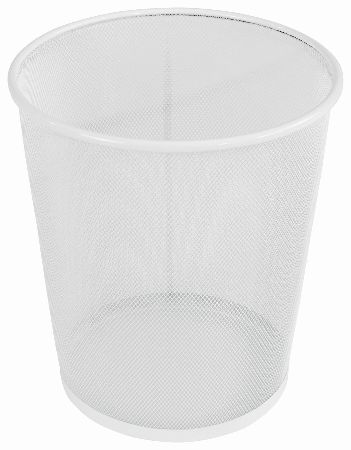 KOŠ NA PAPÍR MESH - bílá, Moderní, kov (30,5/34,5cm)