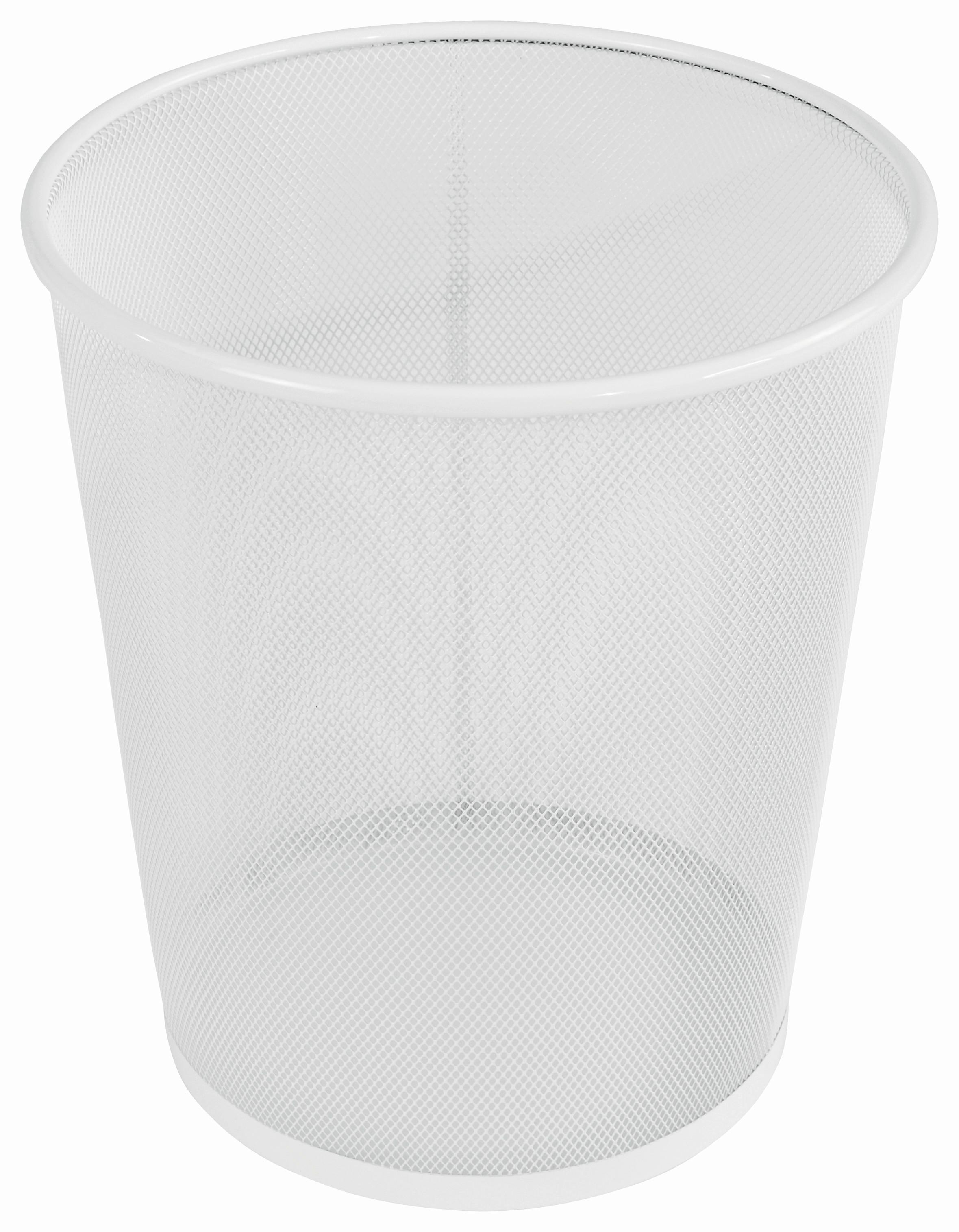 Papierkorb Mesh Weiß Metall Ø 30,5 cm Gitterkorb