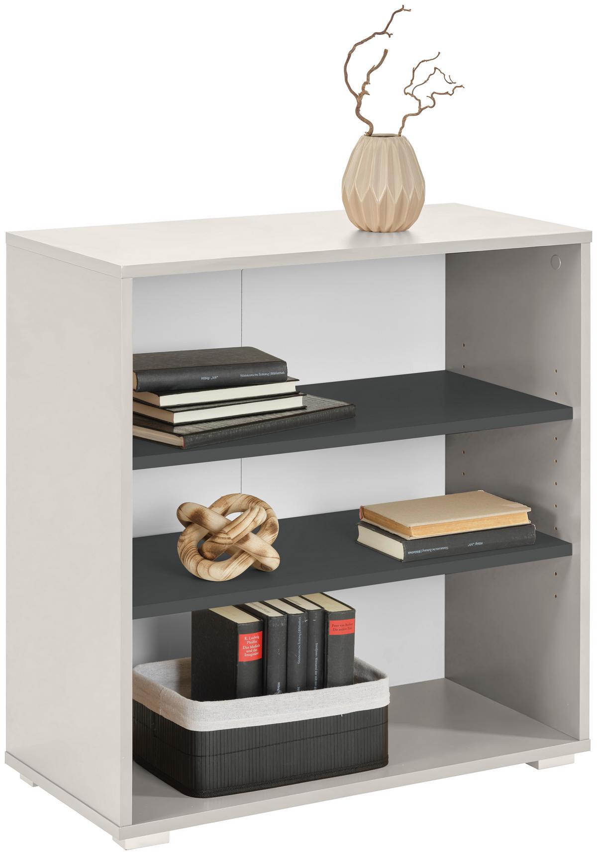 Regal Basic Two Kaschmir/Anthrazit B: 71,4cm - Kaschmir/Anthrazit, KONVENTIONELL, Holzwerkstoff (71,4/75/33,2cm)