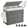 Wäschekorb Grau B: 66 cm - Grau, Basics, Kunststoff/Metall (66/66/33cm)