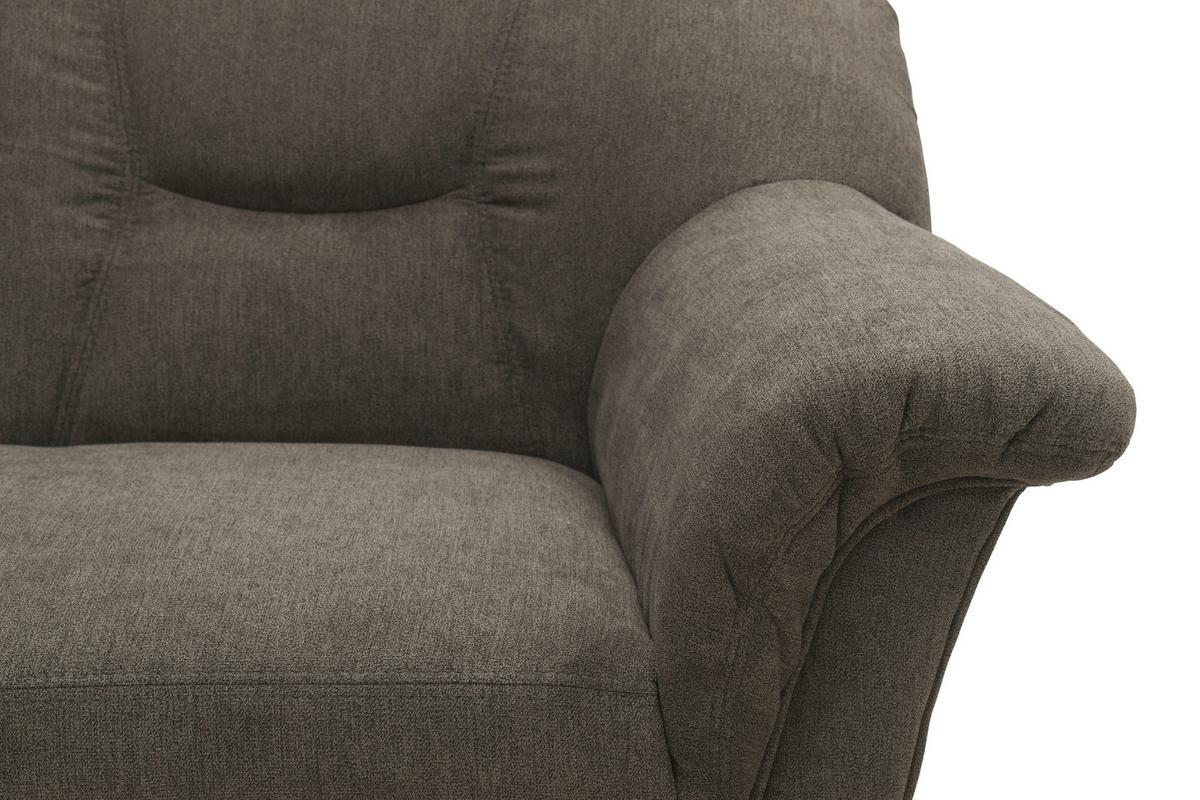 Ecksofa Sarafina Greige Mikrofaser - Greige/Schwarz, KONVENTIONELL, Textil (190/240cm) - MID.YOU