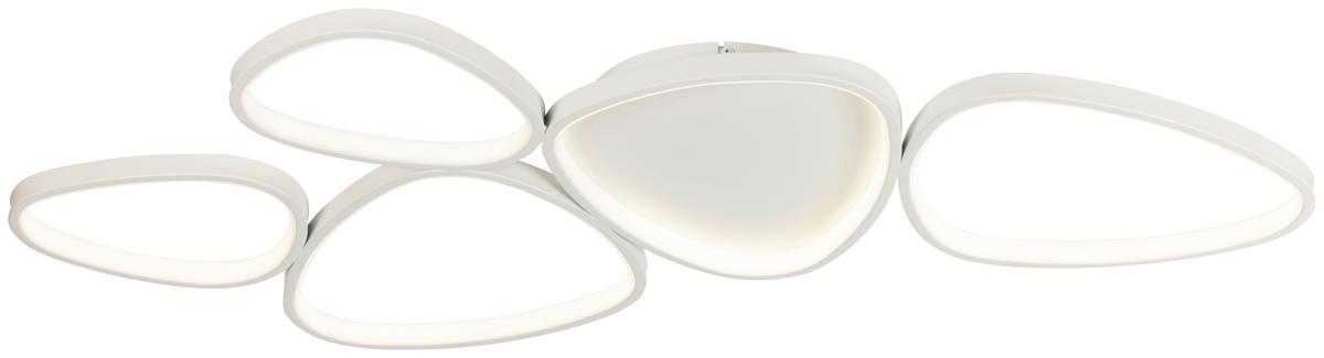 STROPNÉ LED SVIETIDLO WHITI - biela, Modern, kov/plast (109/55/5.2cm) - Mömax