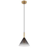 Hängeleuchte 16045h - Klar/Messingfarben, Design, Glas/Metall (20/120cm) - Globo