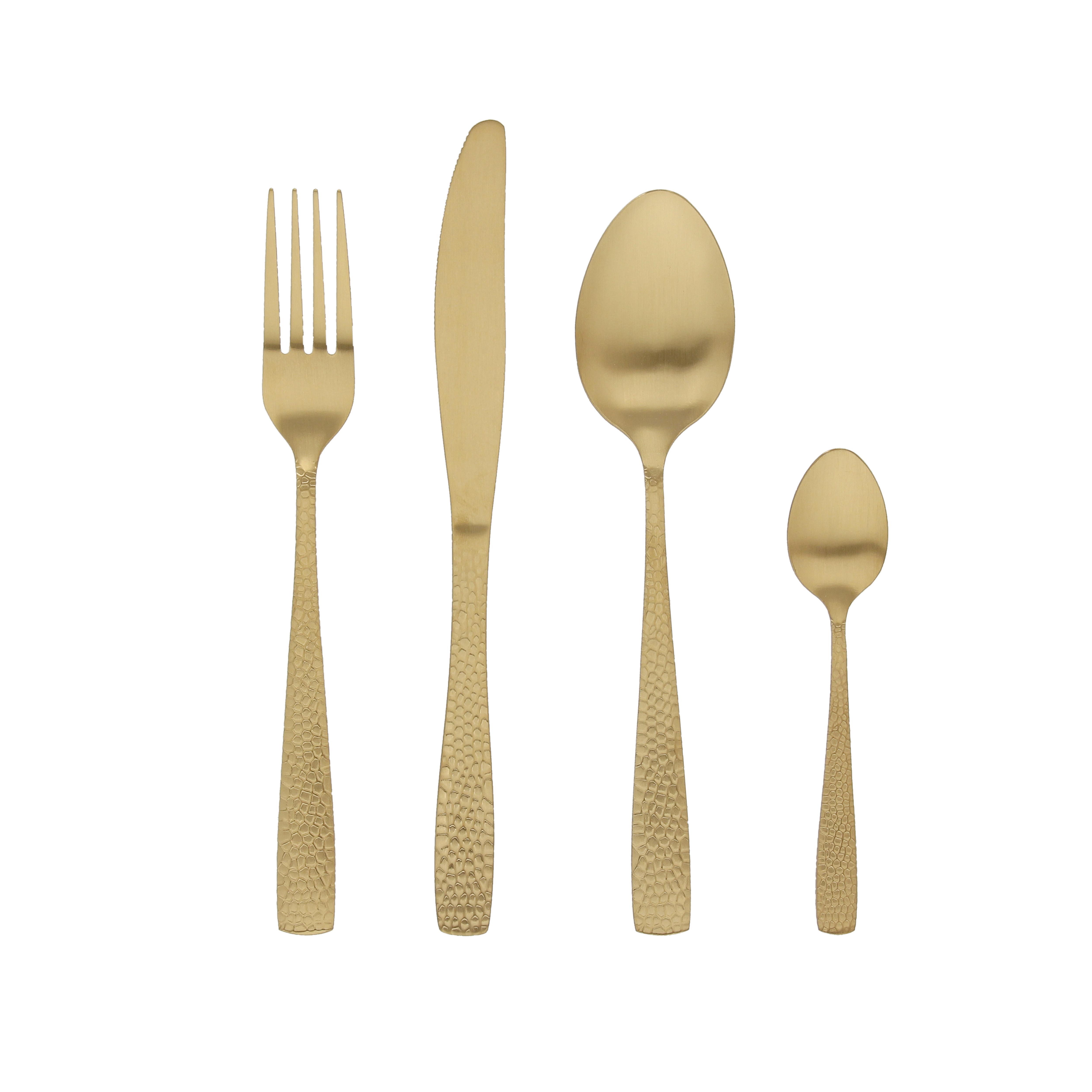 Besteckset Pauline 24--Teilig. Goldfarben - Goldfarben, Basics, Metall - Tognana