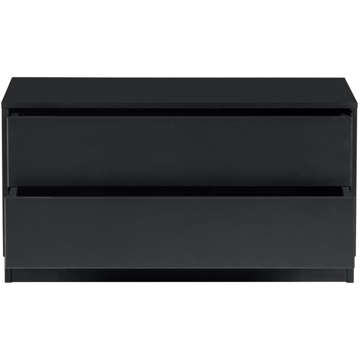 Lowboard Finca Schwarz B: 75cm - Schwarz, Design, Holz (75/40/40cm) - Livetastic