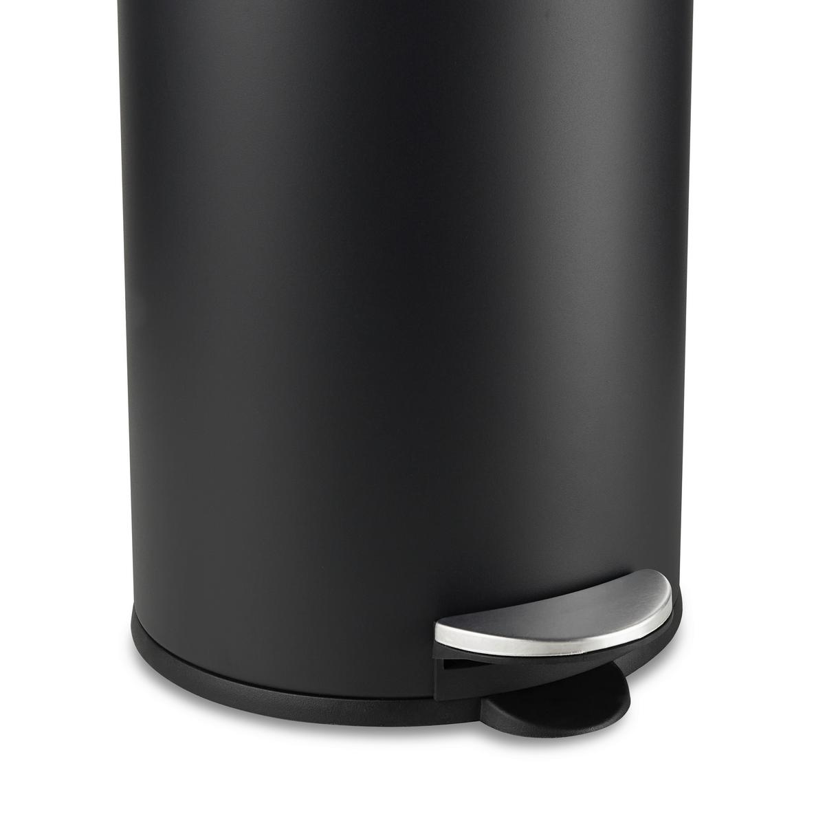 Nášľapný kôš James, 20 l - čierna, Konventionell, kov/plast (29/47,5cm) - Modern Living