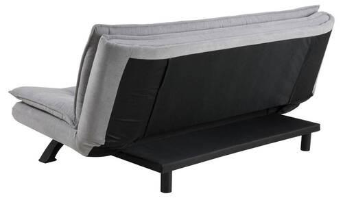 2-Sitzer-Sofa Mit Schlaffunktion Faith Hellgrau - Hellgrau/Schwarz, Design, Textil (196/91/98cm) - MID.YOU
