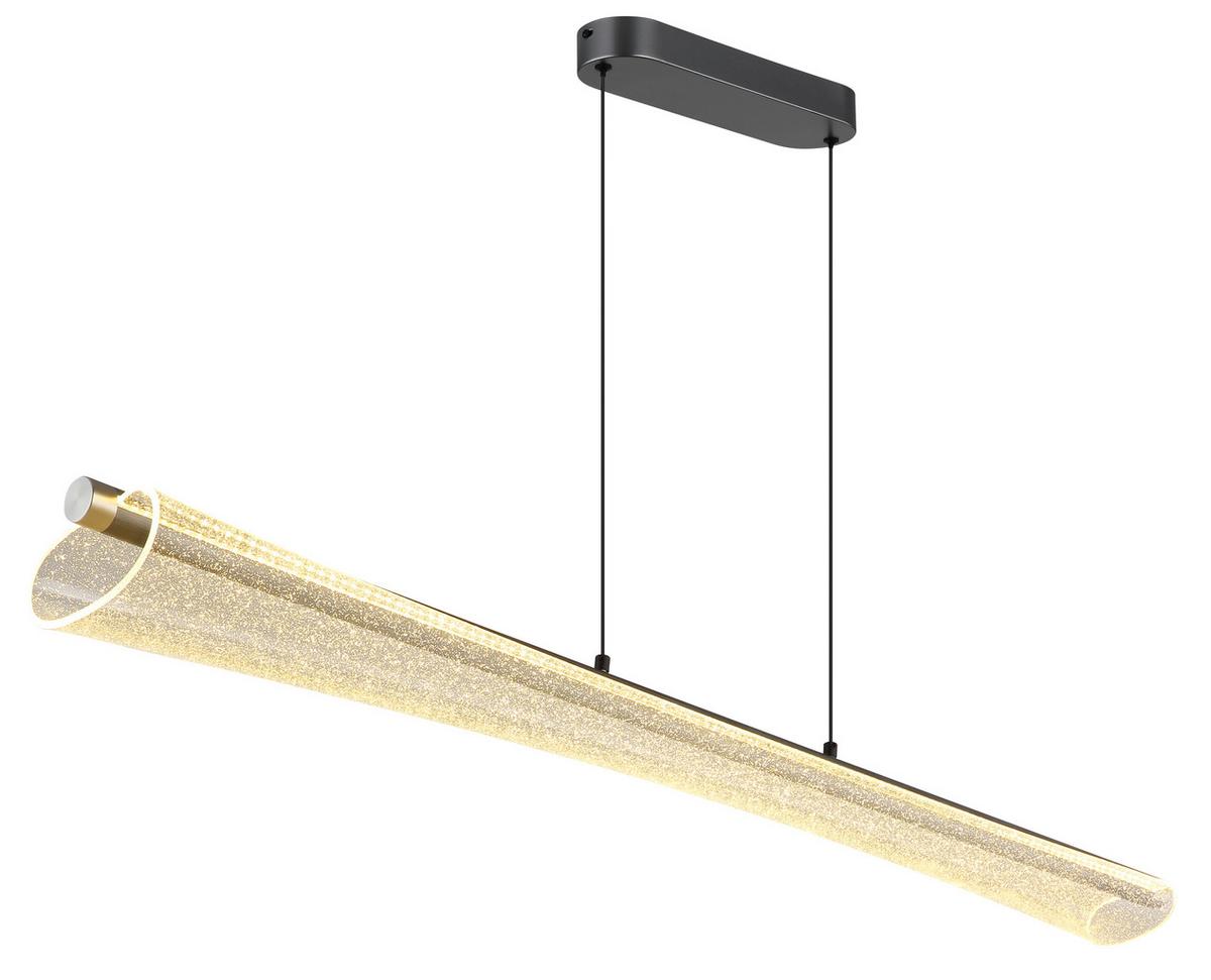 ZÁVESNÉ LED SVIETIDLO MALINDA - číra/čierna, Design, kov/plast (121/13,5/120cm) - Globo