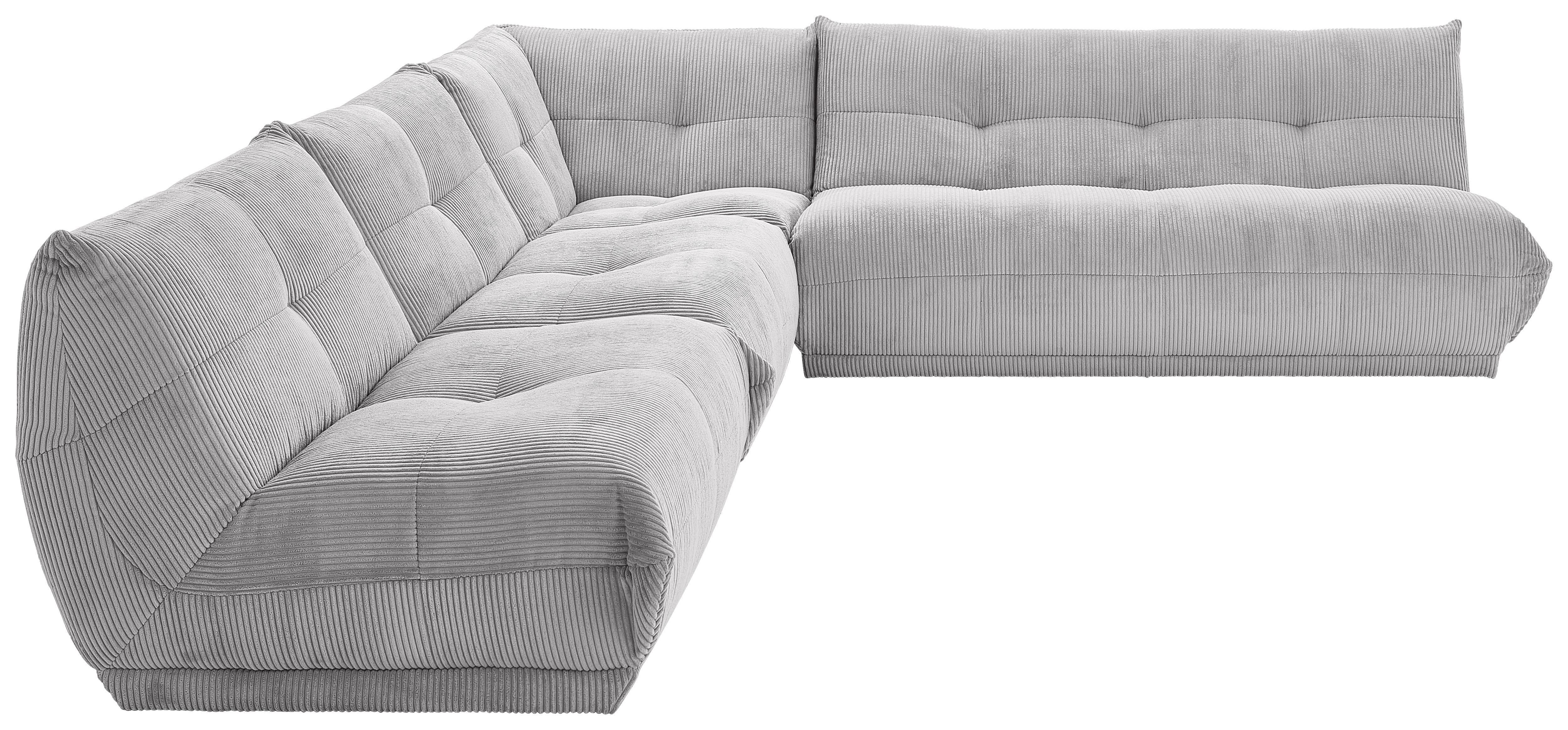 Ecksofa Giselle Grau - Grau, Trend, Textil (315/285cm) - Livetastic