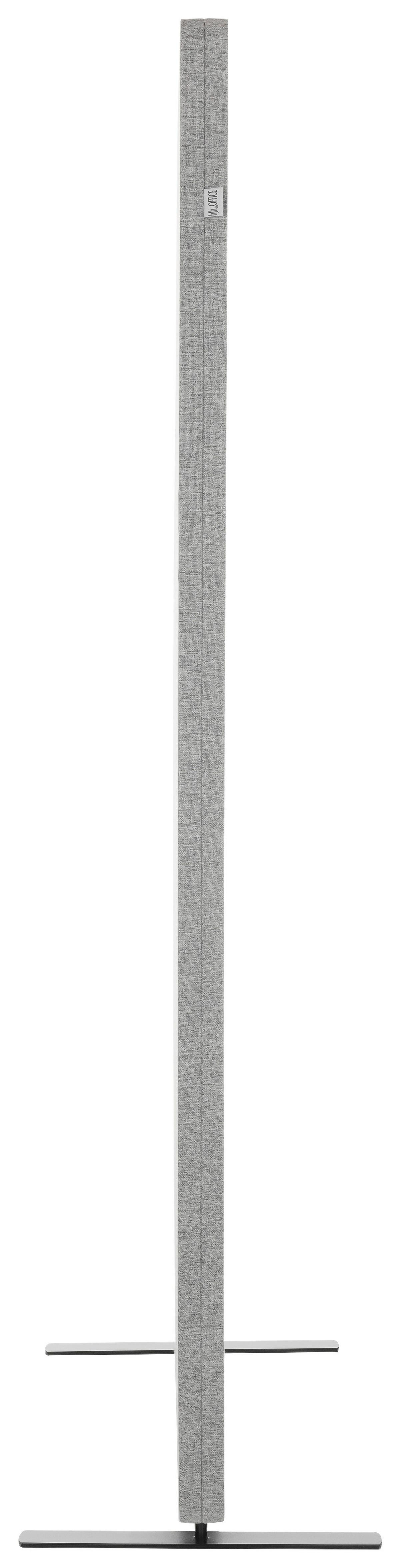 Trennwand Flexmiut Stand - Hellgrau, Basics, Kunststoff/Textil (80/142/35cm) - MID.YOU