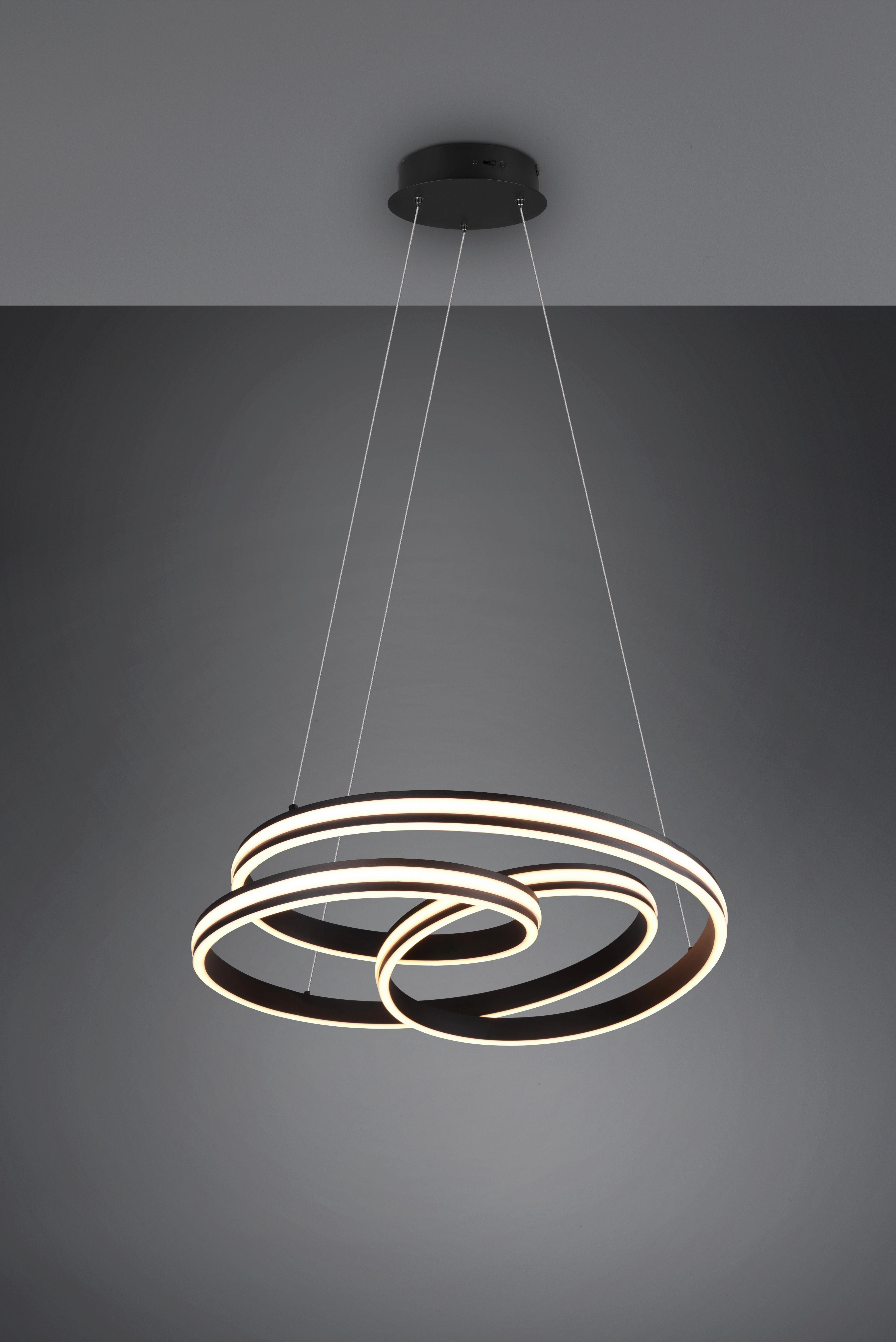 Led-hängeleuchte Nuria H: 150 Cm 1-Flammig Dimmbar - Schwarz, Basics, Metall (60/150cm) - Trio Leuchten