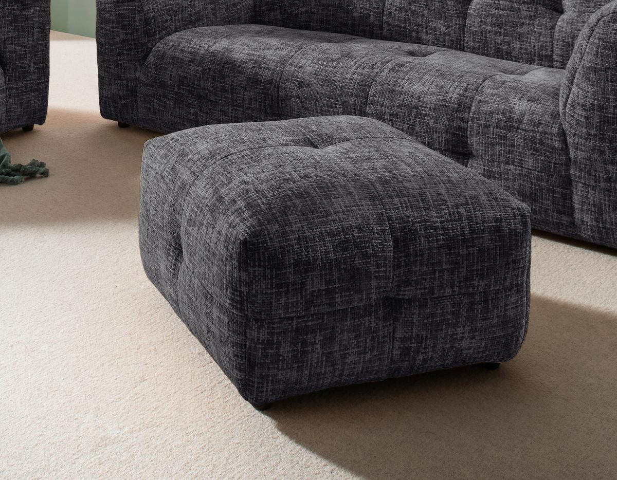 Hocker Velice, Schwarz B: 72 Cm - Schwarz, Design, Textil (72/44/72cm) - Livetastic