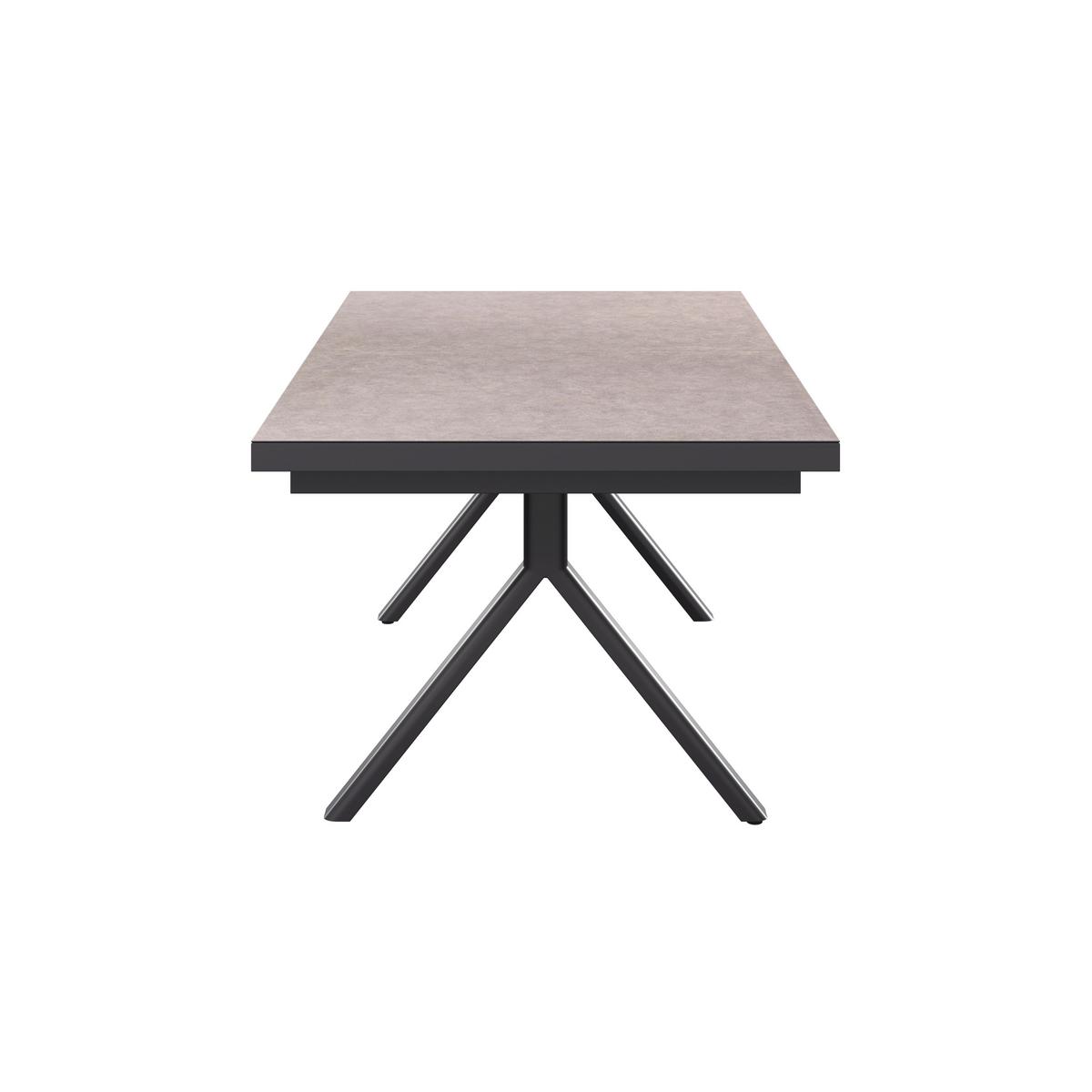 ZÁHRADNÝ STÔL DUBLIN - tmavosivá, Basics, kov/sklo (240/100/76cm)