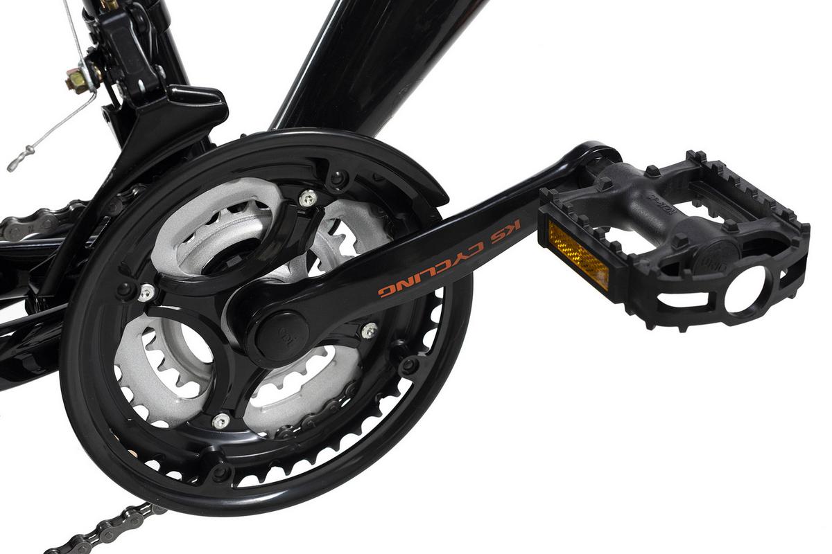 Kinderfahrrad 24 Zoll Mtb Bliss 18 Gänge - Schwarz/Orange, Basics, Metall (180/70/80cm) - KS Cycling