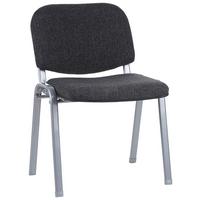 Besucherstuhl Xt 600 Stapelbar Anthrazit Bis 100 Kg - Anthrazit/Silberfarben, Basics, Textil/Metall (58/84/48cm) - MID.YOU