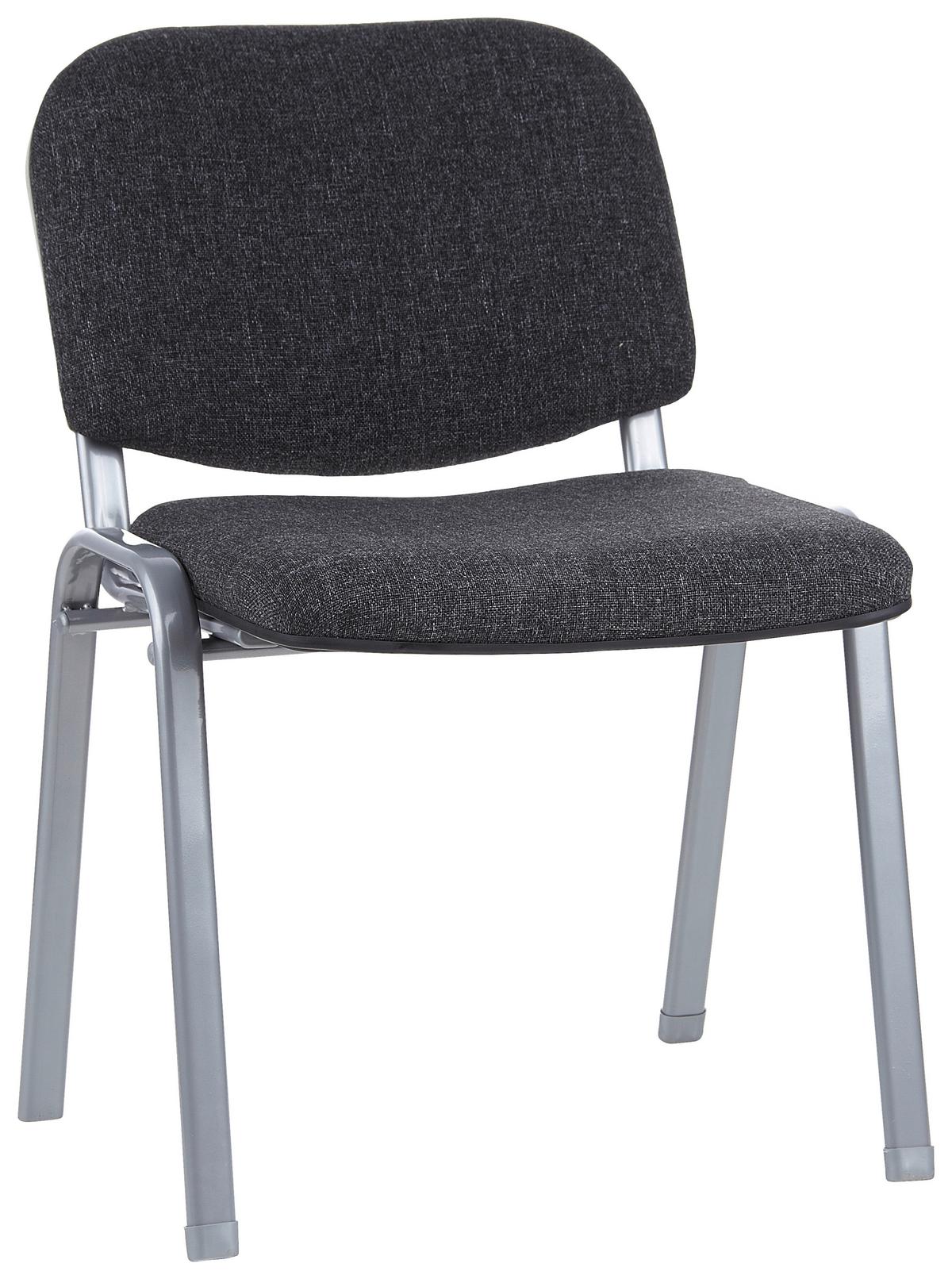 Besucherstuhl Xt 600 Stapelbar Anthrazit Bis 100 Kg - Anthrazit/Silberfarben, Basics, Textil/Metall (58/84/48cm) - MID.YOU