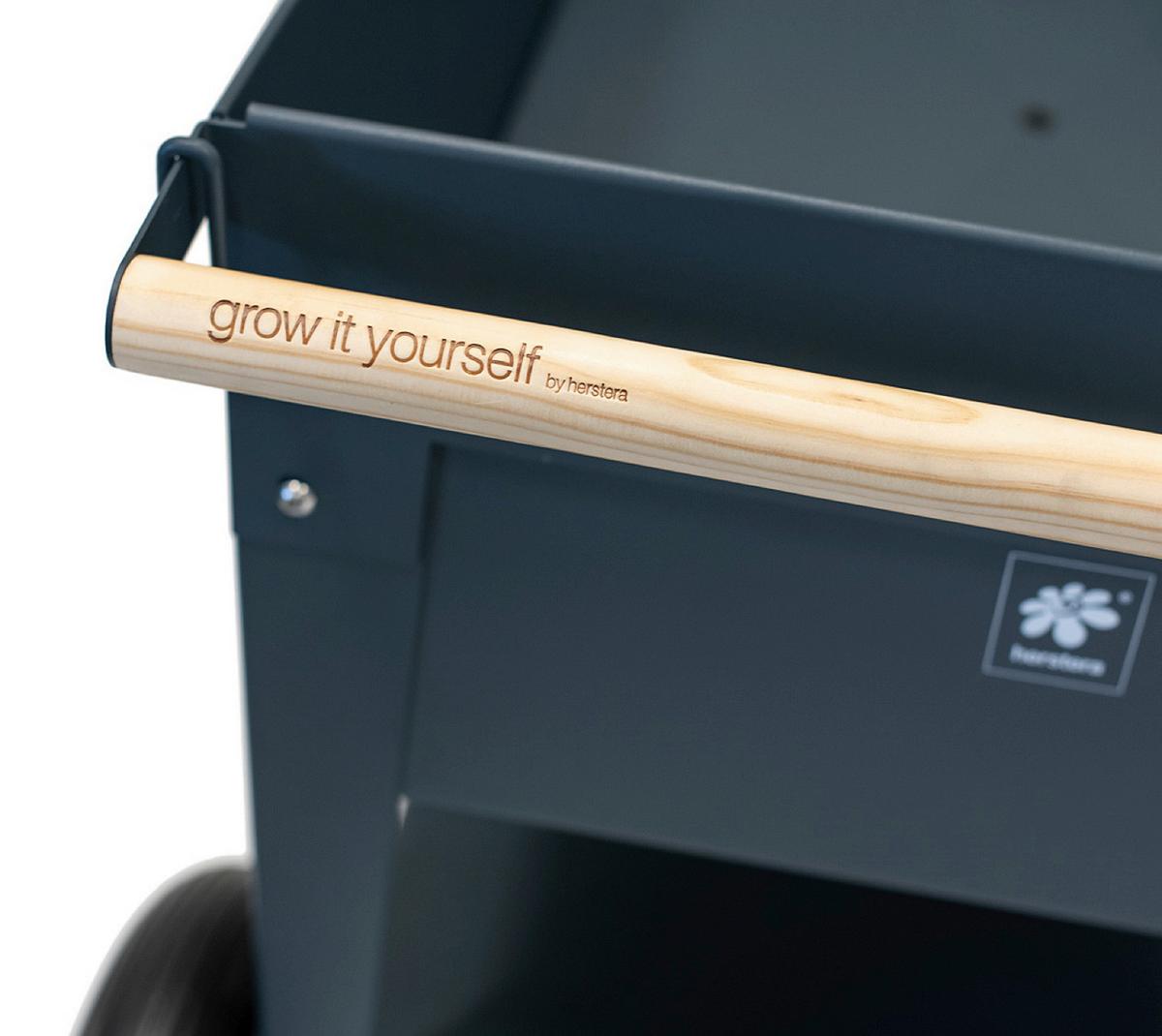 Hochbeet Stahl Swivel mit Ablagen 60/80/120 cm - Anthrazit, Basics, Metall (60/80/120cm)