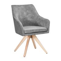 ŽIDLE S PODRUČKAMI LISA - světle šedá/přírodní barvy, Konvenční, dřevo/textil (62/83/63cm)