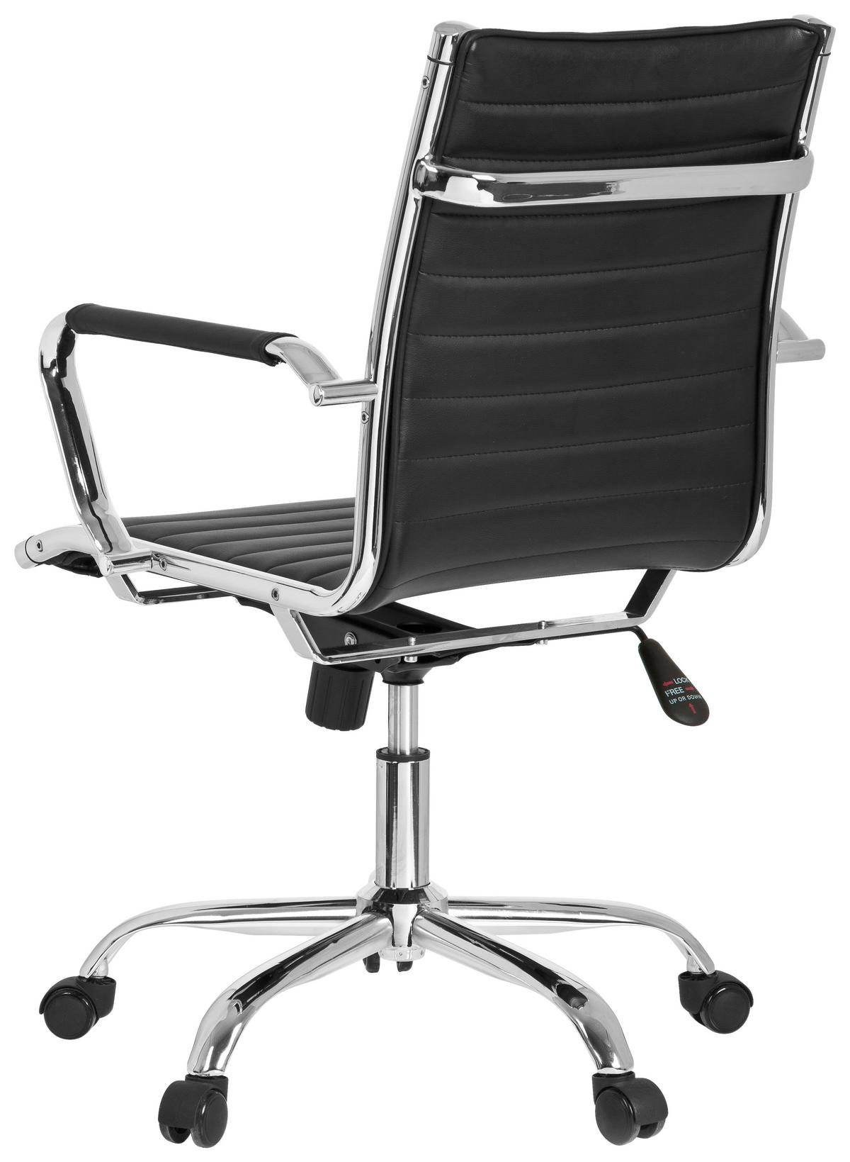 Bürostuhl Vermona Schwarz Bis 110 Kg - Silberfarben/Schwarz, Basics, Kunststoff/Textil (54/102/43cm) - MID.YOU
