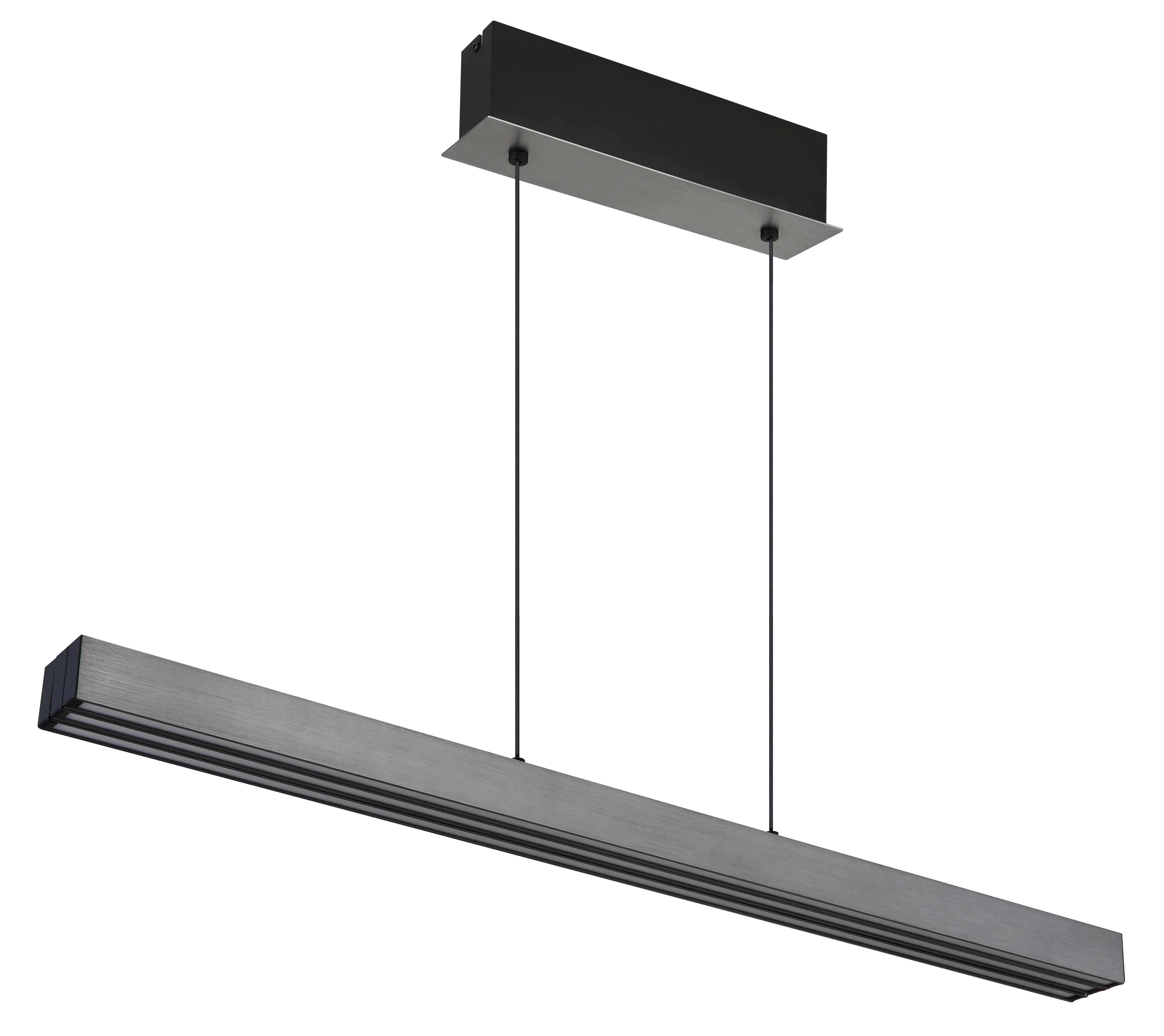 LED-Hängeleuchte 17016 - Dunkelgrau/Opal, Design, Kunststoff/Metall (95-150/7,5/80-150cm) - Globo