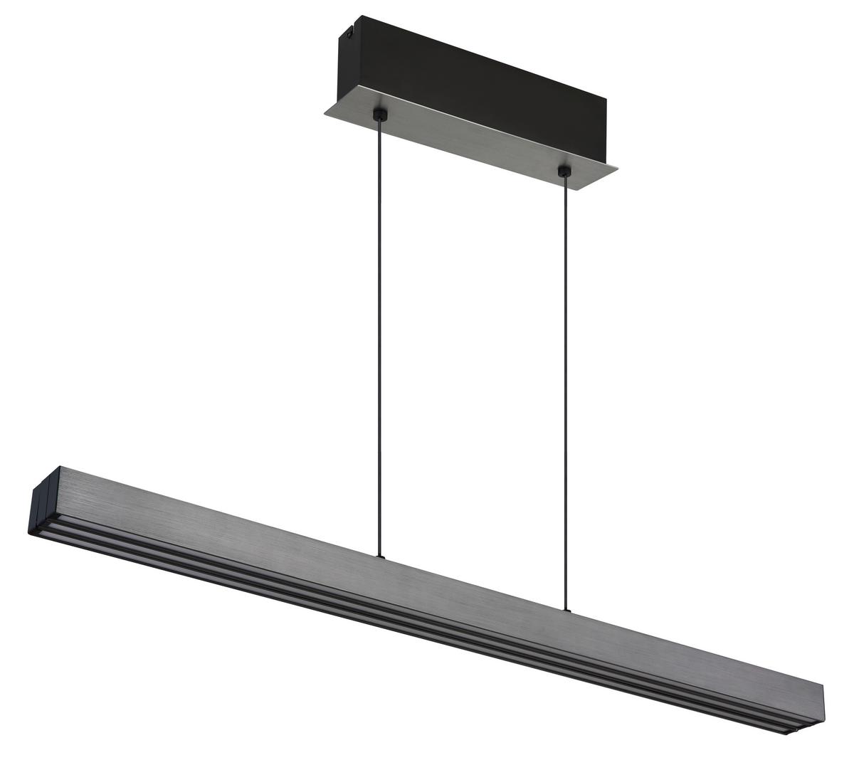 LED-Hängeleuchte 17016 - Dunkelgrau/Opal, Design, Kunststoff/Metall (95-150/7,5/80-150cm) - Globo
