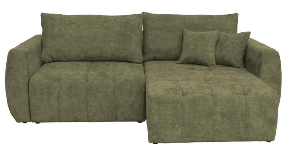 Rozkládací pohovka BALI, olivová, s úl. prostorem - šedá/černá, Moderní, dřevo/textil (245/74-90/104cm) - Luca Bessoni