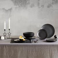 Jídelní souprava Black, 12dílná - černá, Moderní, keramika - Premium Living