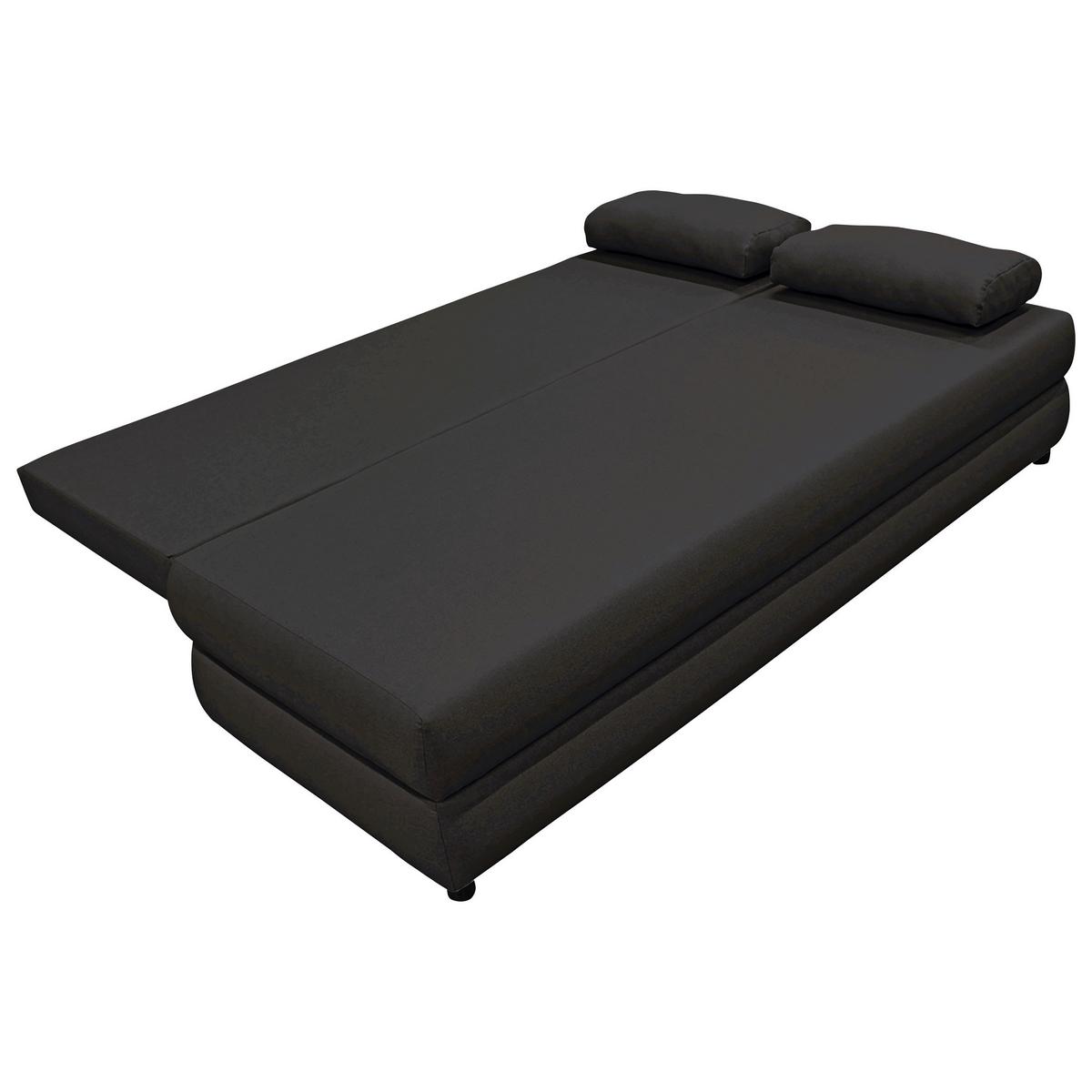 Schlafsofa Mela Anthrazit B: 200 cm - Anthrazit/Schwarz, Design, Textil (200/88/87cm) - P & B