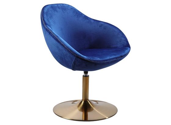 Sessel Sarin B: 70 cm Blau - Blau/Goldfarben, MODERN, Textil (70/79/70cm) - Livetastic Sessel Sarin B: 70 cm Blau - Blau/Goldfarben, MODERN, Textil (70/79/70cm) - Livetastic