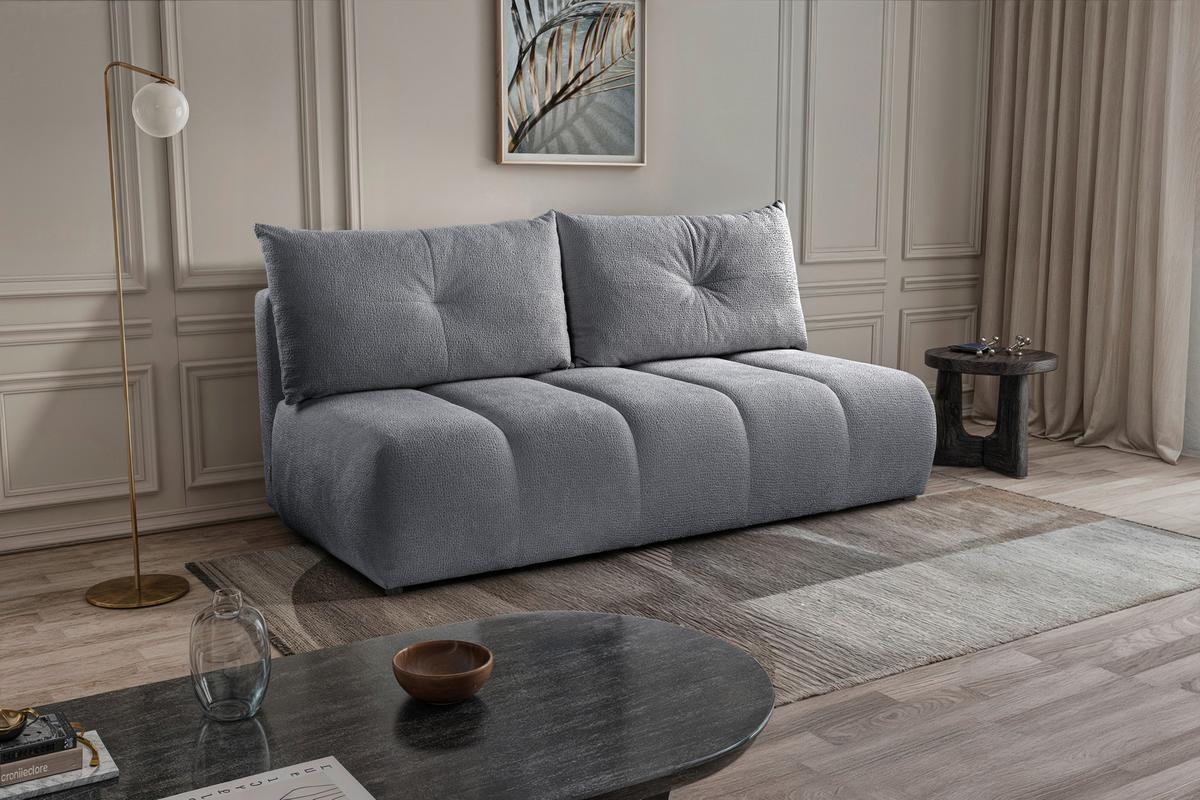 Schlafsofa Milo, Hellblau B: 209 Cm - Creme/Schwarz, Design, Holz/Holzwerkstoff (209/100/103cm) - MID.YOU
