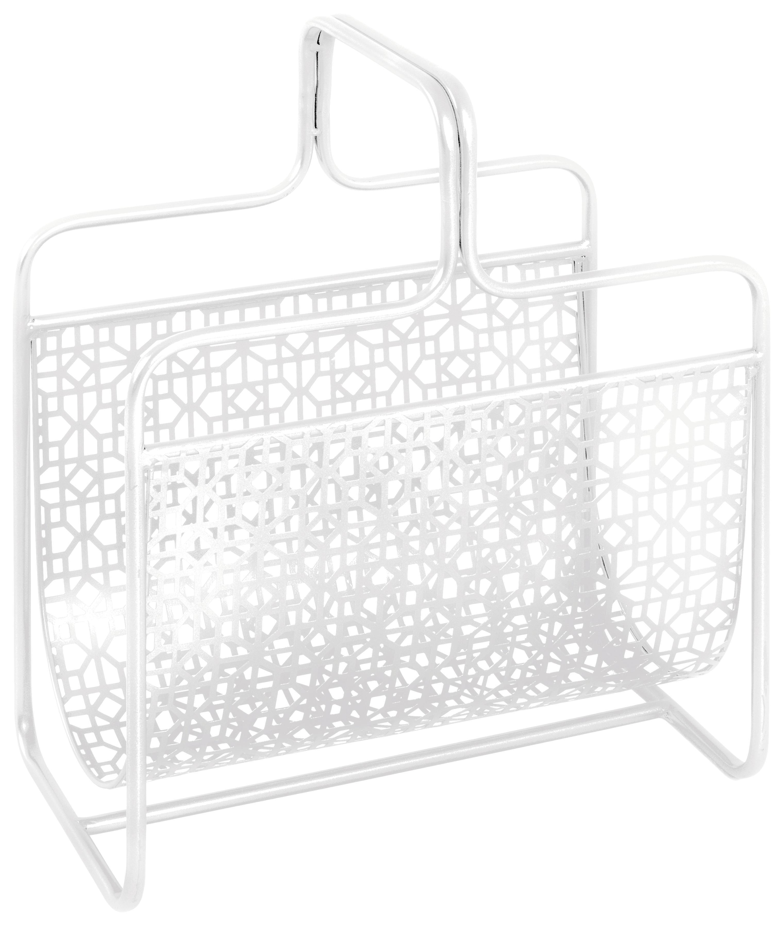 Zeitungsständer Anni - Weiß, MODERN, Metall (37/45/22cm)