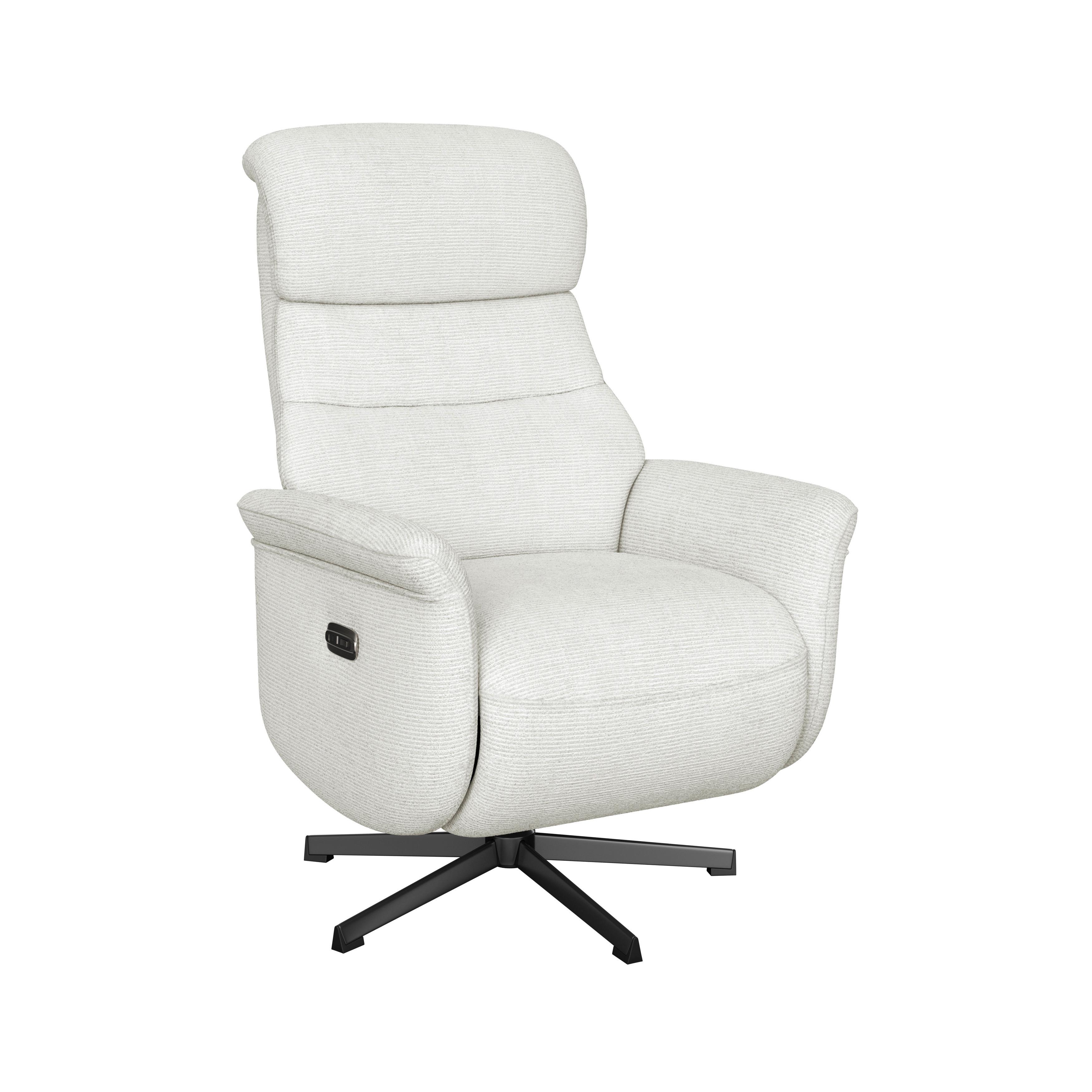 Relaxsessel Manila Chenille silber, B: 73 cm - Silberfarben/Schwarz, MODERN, Textil/Metall (73/113/89cm)