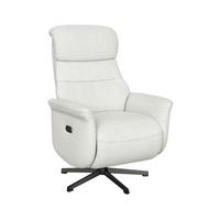 Relaxsessel Manila Chenille silber, B: 73 cm - Silberfarben/Schwarz, MODERN, Textil/Metall (73/113/89cm)