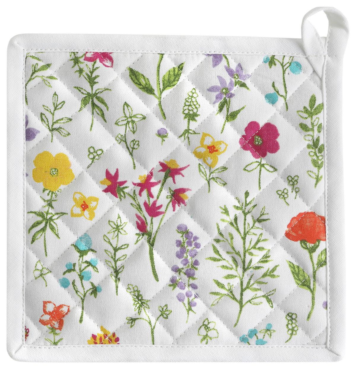 Topflappen Linessa - Pink/Gelb, MODERN, Textil (21/21cm) - Luca Bessoni