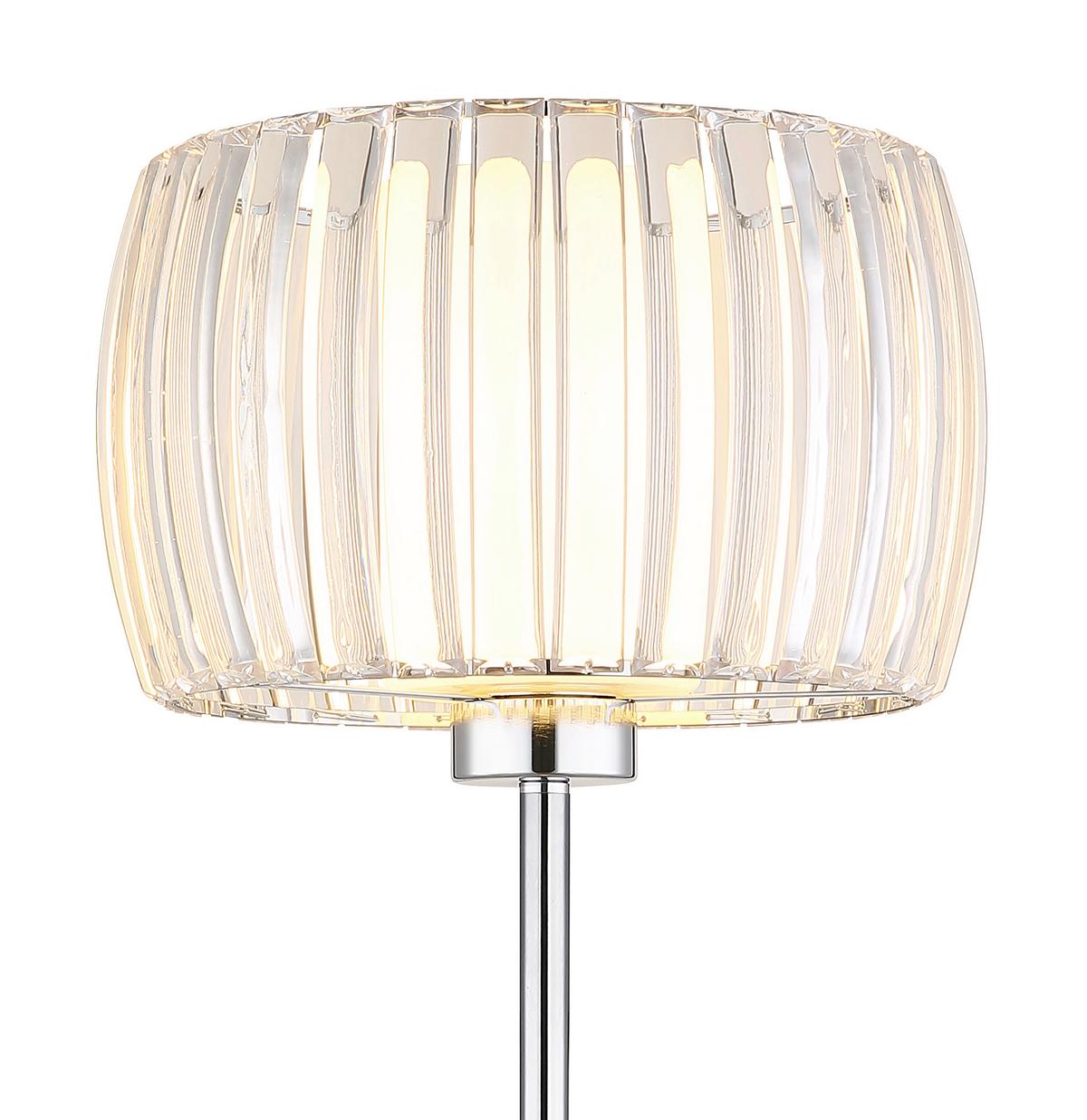 Stehleuchte Fußschalter - Klar/Opal, Design, Glas/Kunststoff (32,5/150cm) - Globo