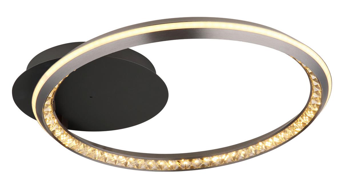 LED-Deckenleuchte 67329-30 Alaina - Opal/Grau, Design, Kunststoff/Metall (53/50/8cm) - Globo
