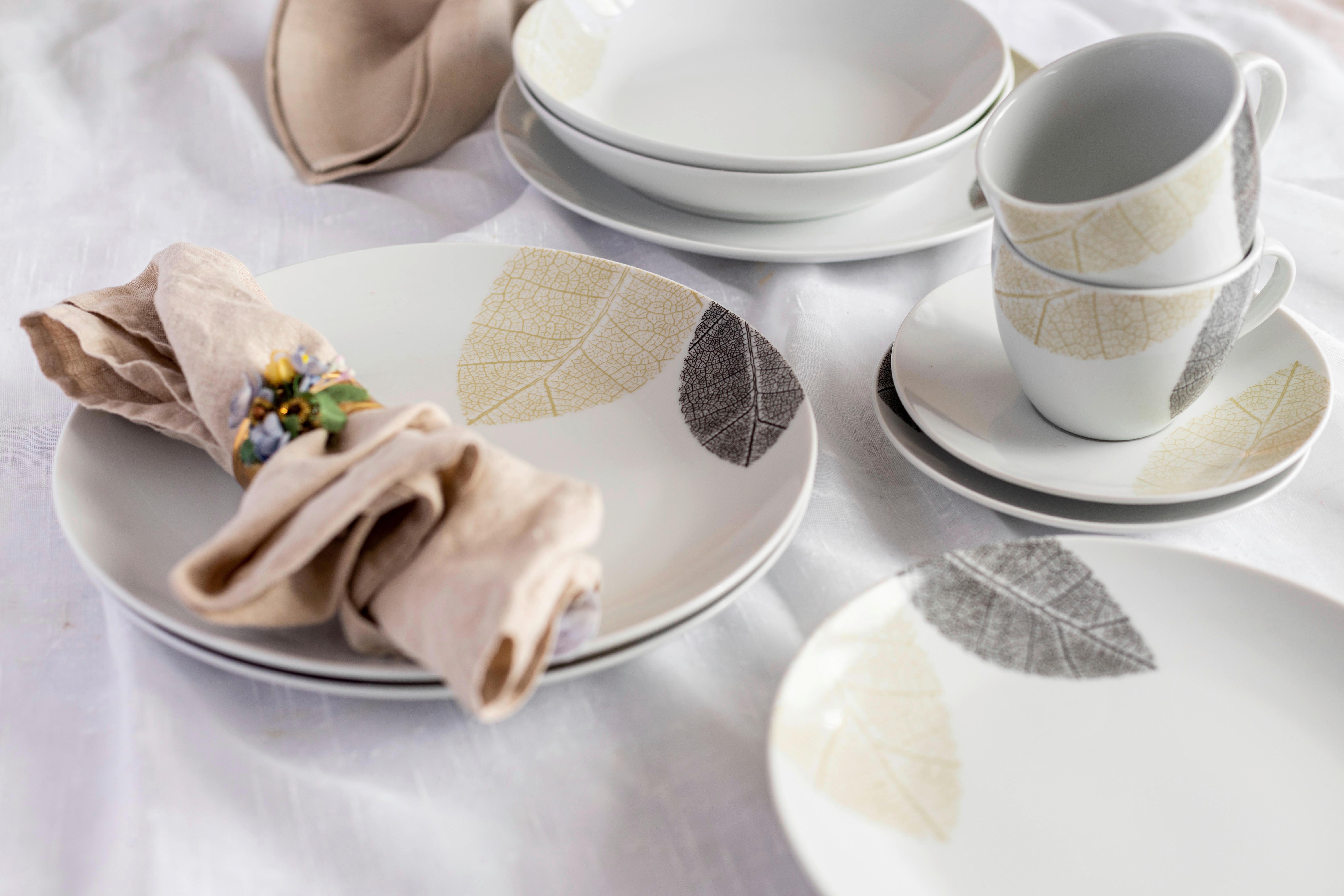 Kombiservice Jona 30-Teilig Weiß Keramik - Weiß, Basics, Keramik - Mäser