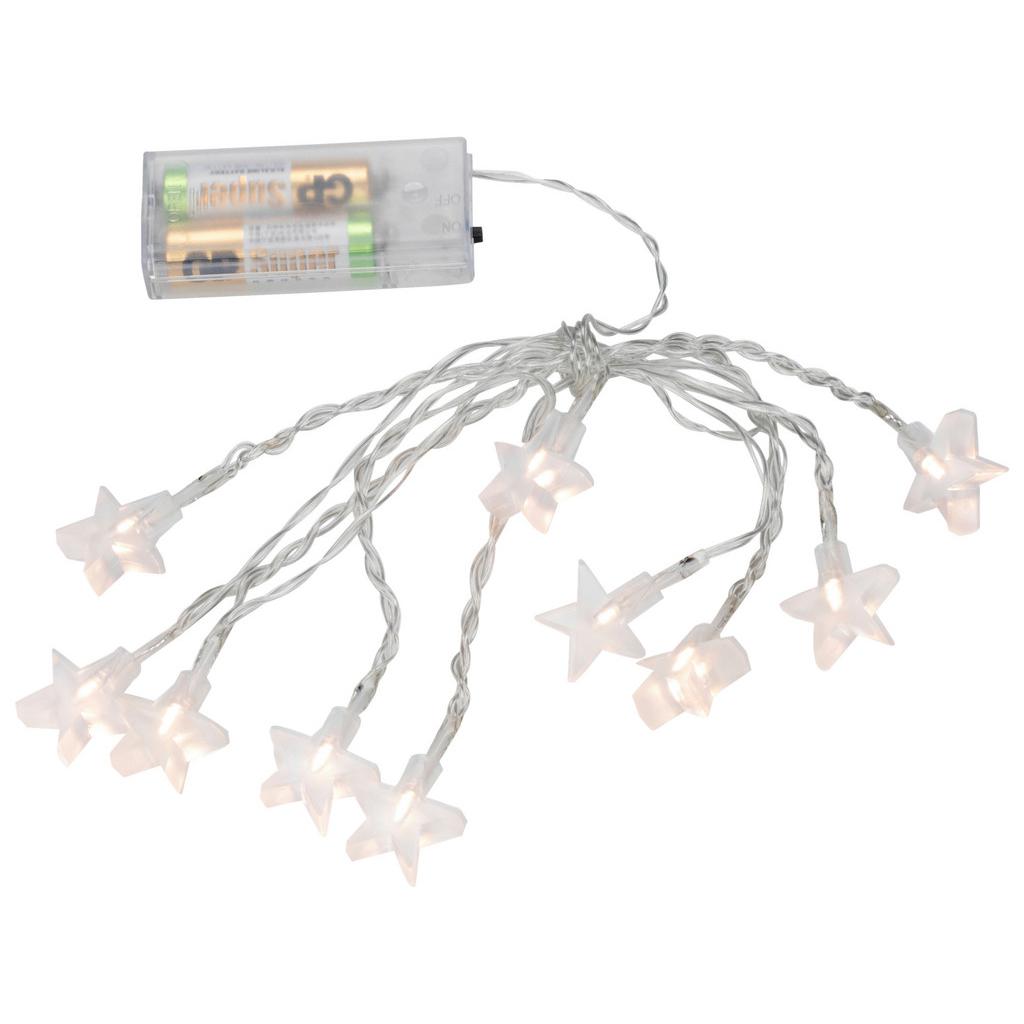 Lichterkette mit 10 Sternen und Schalter