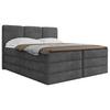 Boxspringbett Mit Bettkasten 180x200 Cm Castel V - Anthrazit/Schwarz, MODERN, Holz/Holzwerkstoff (180/200cm) - MID.YOU