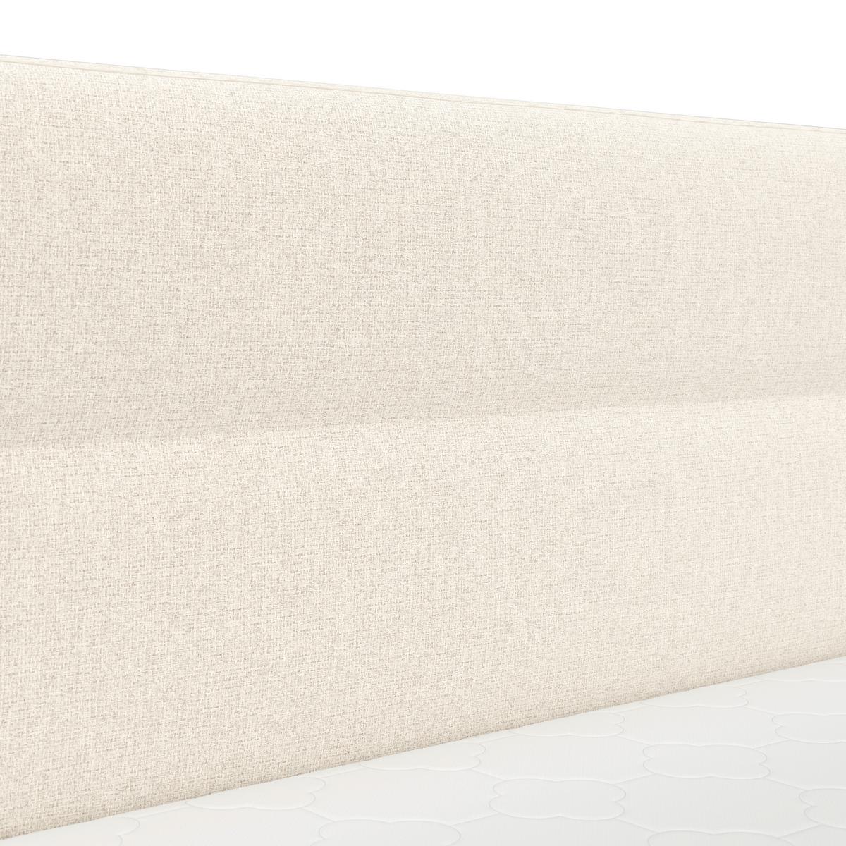 Boxspringová postel MARCO 180x200, béžová - černá/krémová, Moderní, dřevo/textil (180/200cm) - Bessagi