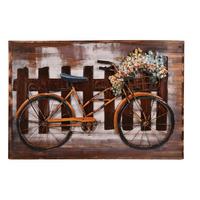 Metallbild Naturfarben B: 120 Cm - Naturfarben, Basics, Holz/Metall (120/80/10cm)