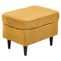 Hocker Oskar Gelb B: 63 cm - Gelb/Schwarz, Basics, Textil (63/43/42cm) - MID.YOU