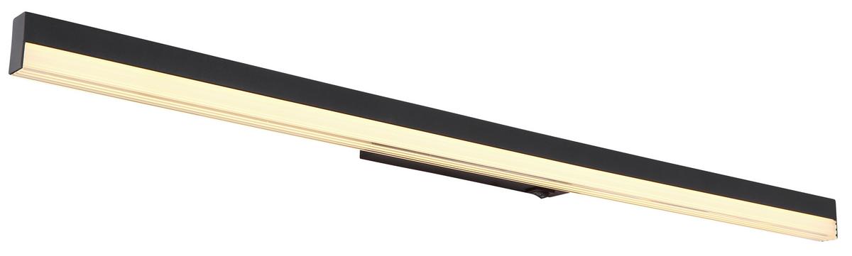 LED-Wandleuchte 41927b - Opal/Schwarz, Basics, Kunststoff/Metall (80/6,5/4cm) - Globo