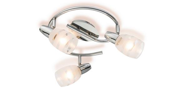 Strahler Dija 3-flammig Verstellbar Ø 28 Cm - Klar/Chromfarben, KONVENTIONELL, Glas/Metall (28/19cm) - James Wood