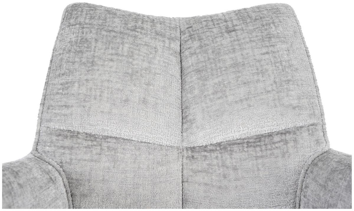 Stolička s podrúčkami LUCIA, sivá - čierna/sivá, Lifestyle, kov/textil (62/90/64cm) - Premium Living