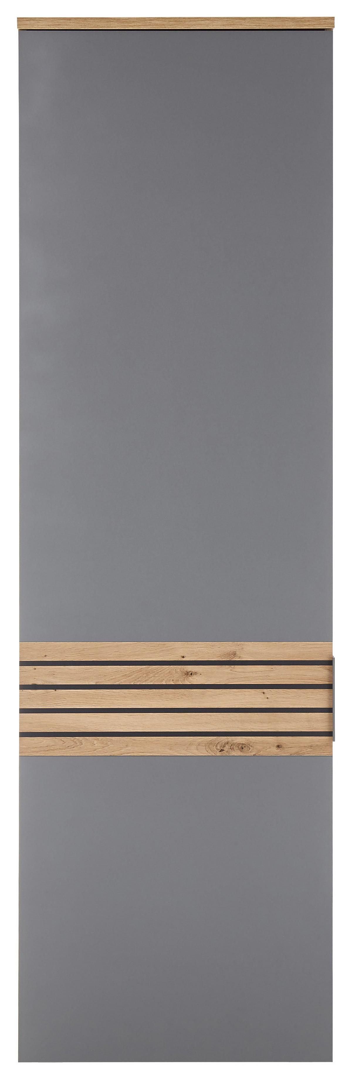 Garderobenschrank Milan Grau/eiche Dekor B: 60 Cm - Eiche Artisan/Grau, Natur, Holzwerkstoff (60/200/38cm) - MID.YOU