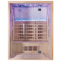 Infrarotkabine 3 Personen 153x200x110 Cm Malmö - Naturfarben, MODERN, Holz (153/200/110cm)