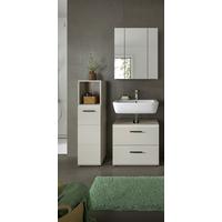 Badezimmer Ice Kaschmir B: 90cm - Kaschmir/Schwarz, Trend, Glas/Holzwerkstoff (90cm) - MID.YOU