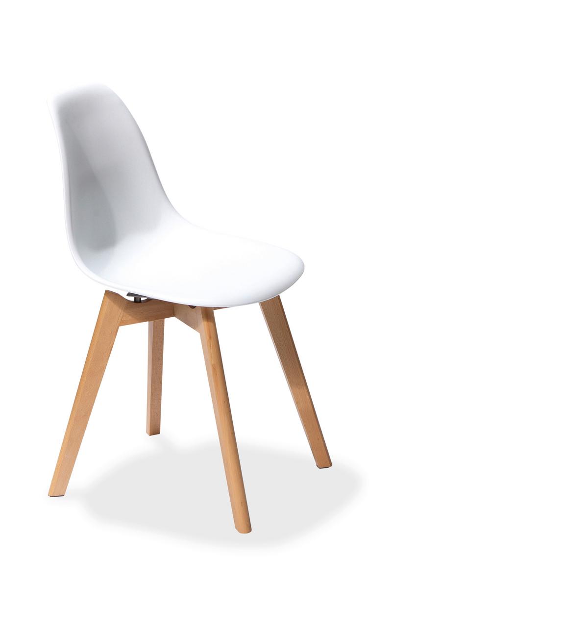 Stuhl-Set Keeve - Weiß, MODERN, Holz/Metall (47/83/53cm) - MID.YOU